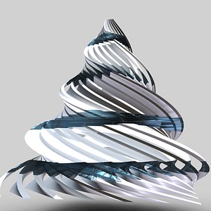 3D sci-fi pyramid sci architectural
