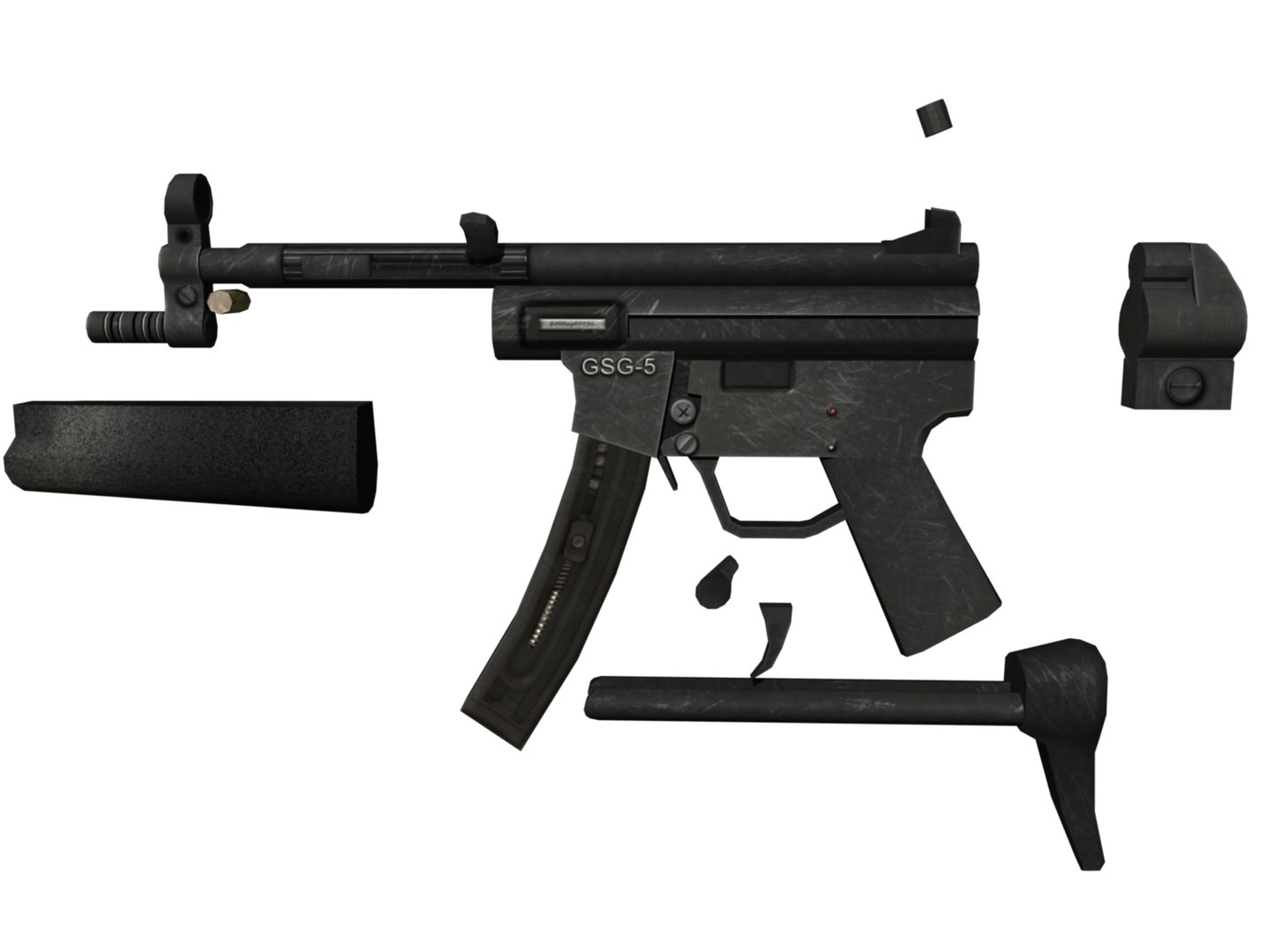 Mp5 Submachine Gun 3d Model