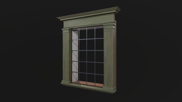 3D window wood model