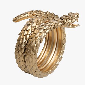 3D model snake ring viper
