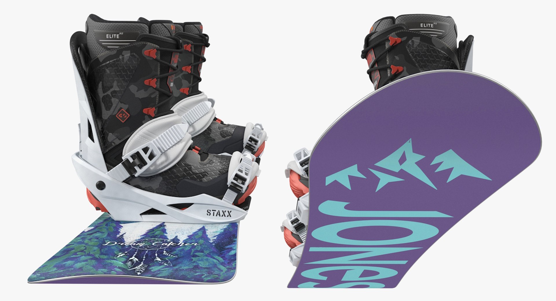 3D Jones Snowboards Snow Board Model - TurboSquid 1344705
