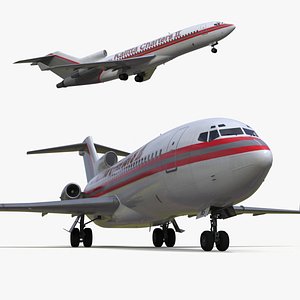 Charter Boeing 727-100 Kalitta Charters Rigged 3D model