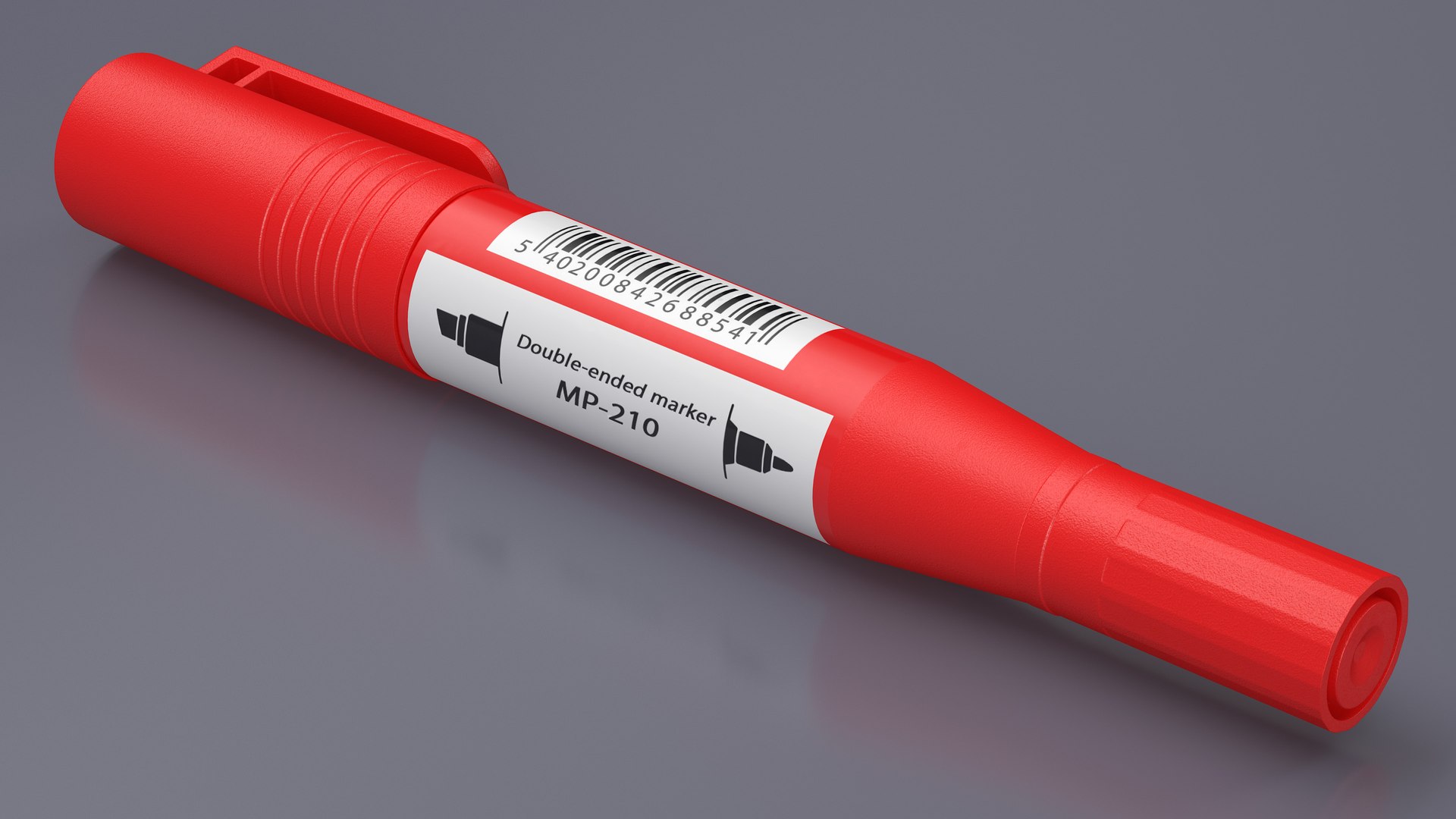 Double-Ended Marker Red model - TurboSquid 1943542