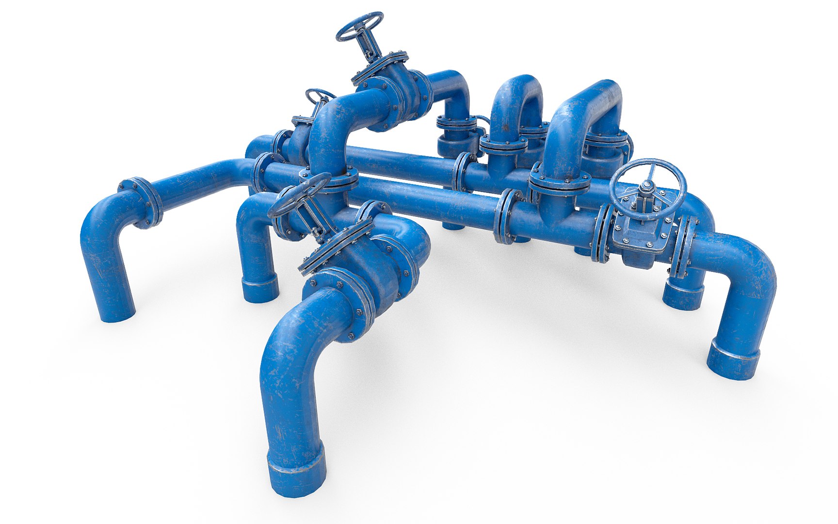 3D Industrial Pipe Assembly V7 - TurboSquid 2114709