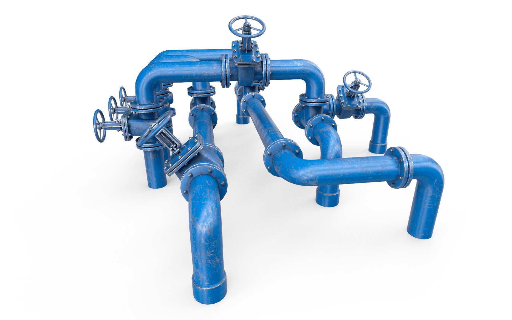 3D Industrial Pipe Assembly V7 - TurboSquid 2114709