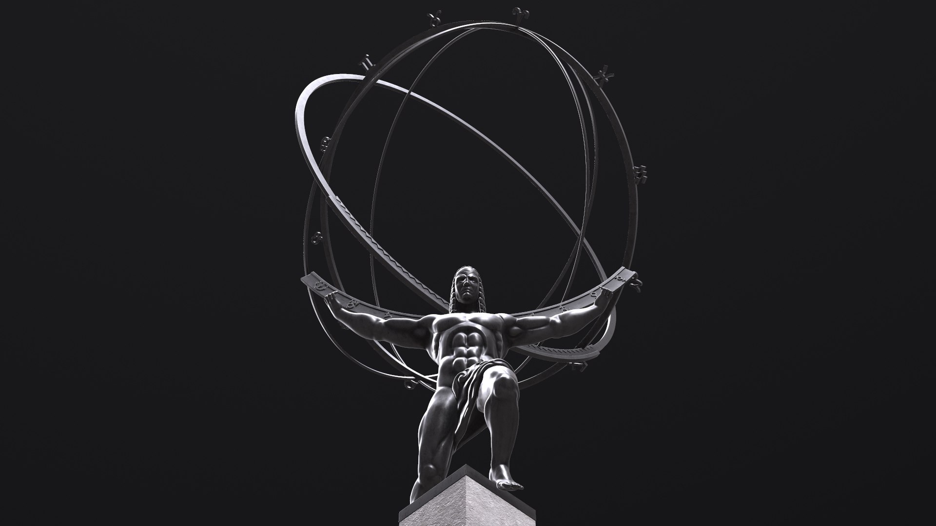 3D Model Atlas Statue - TurboSquid 1964114