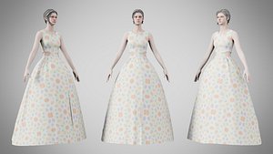 3D Dress 32 Pastel Petal Scatter