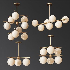 westelm sphere stem chandelier model