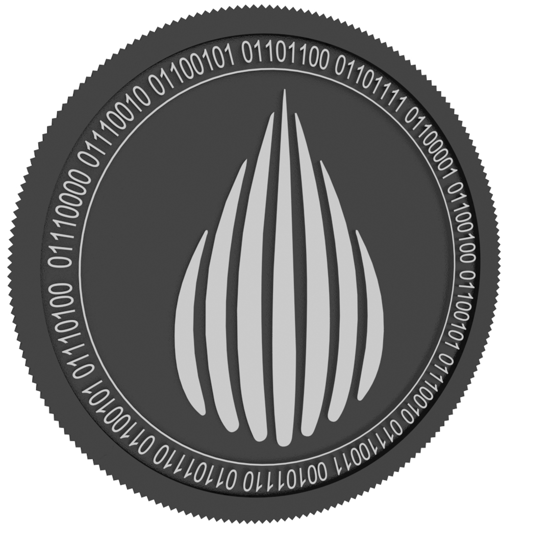 Dropil Black Coin 3D Model - TurboSquid 1495755