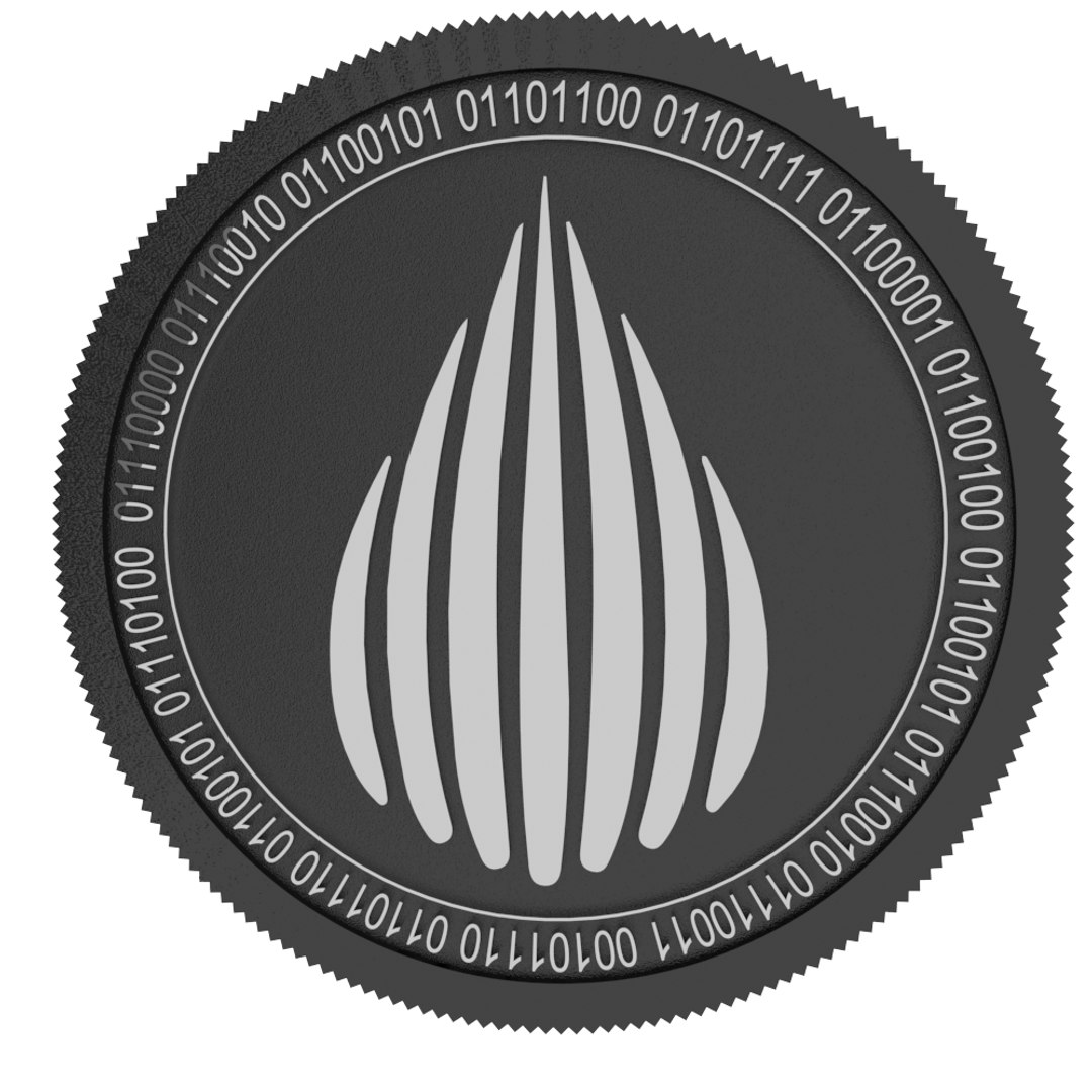 Dropil Black Coin 3D Model - TurboSquid 1495755