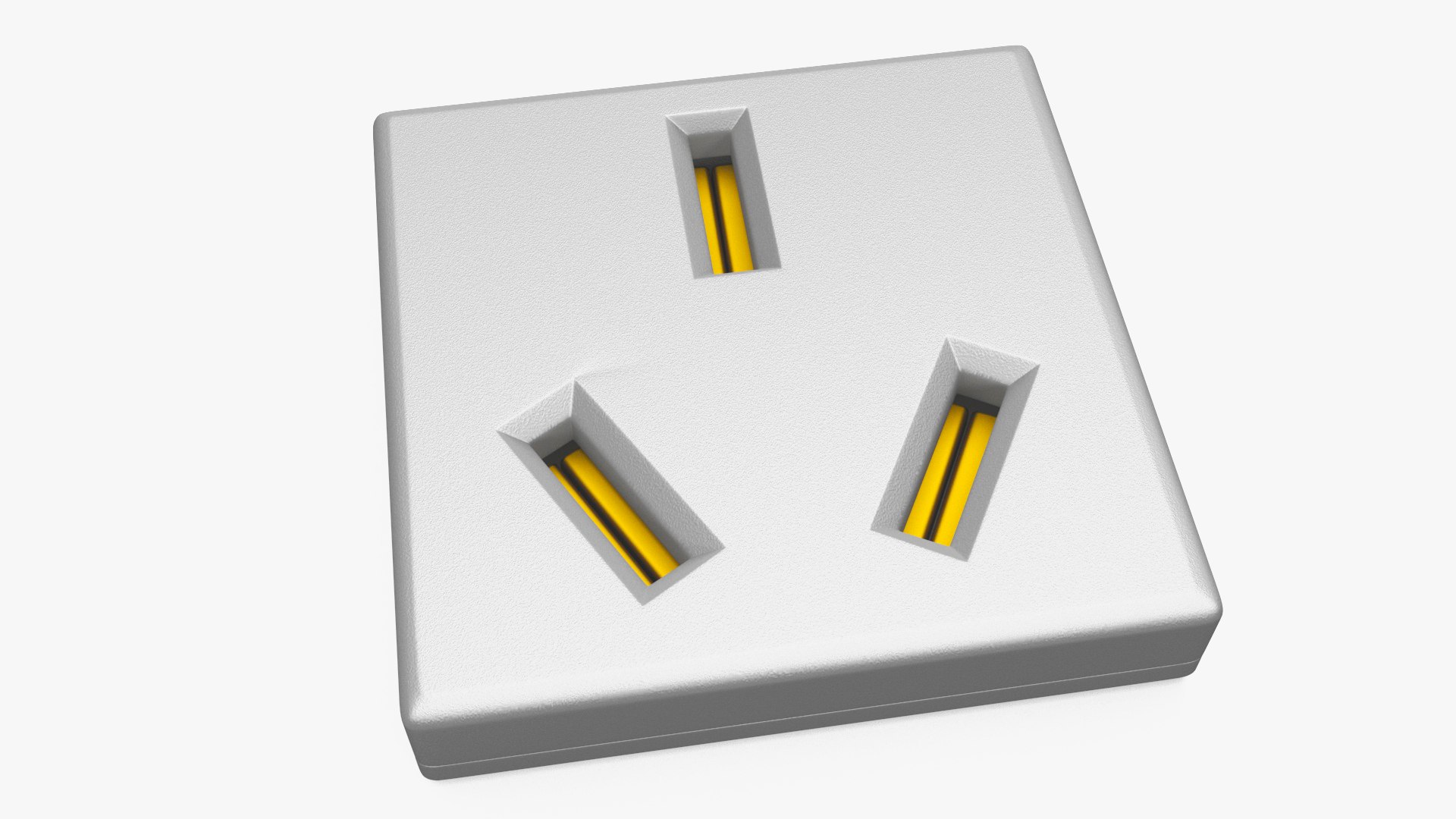 UK Wall Socket 3D model preview