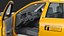 generic yellow taxi rigged 3D