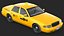 generic yellow taxi rigged 3D