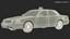 generic yellow taxi rigged 3D