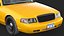 generic yellow taxi rigged 3D