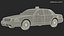 generic yellow taxi rigged 3D