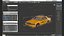 generic yellow taxi rigged 3D