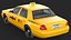generic yellow taxi rigged 3D