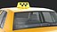 generic yellow taxi rigged 3D