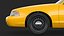 generic yellow taxi rigged 3D
