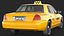 generic yellow taxi rigged 3D