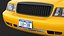 generic yellow taxi rigged 3D