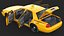generic yellow taxi rigged 3D