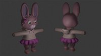 Stylized Bunny Girl Character 3D Model