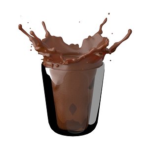 3D Chocolate Splash v9 model