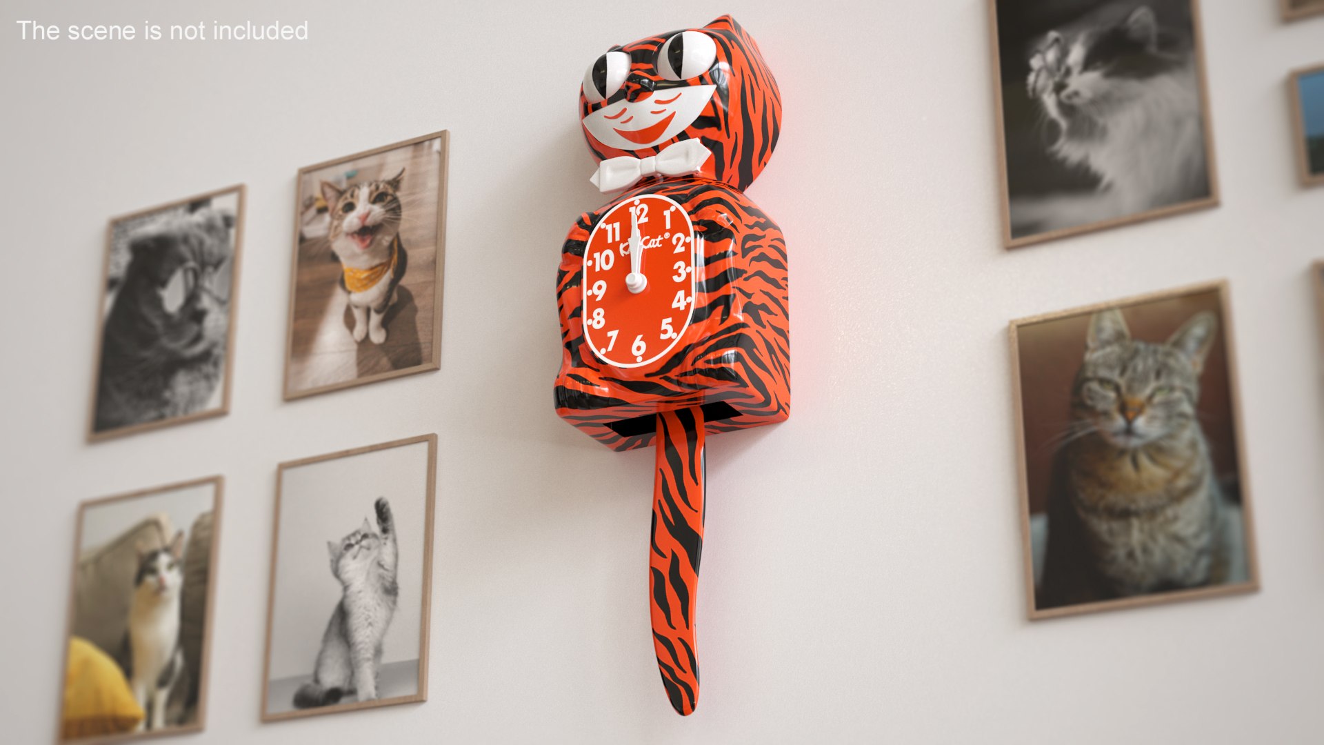 Bengal Tiger Kit Cat Clock Rigged for Cinema 4D(1) 3D model preview