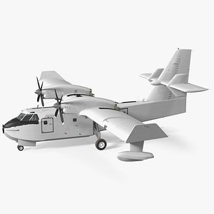 Amphibious Aircraft Rigged 3D model