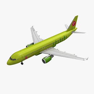 airbus a320 s7 airlines 3d model