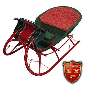 3dsmax sleigh cart