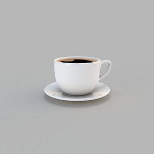 coffee cup with coffee v3 3D model