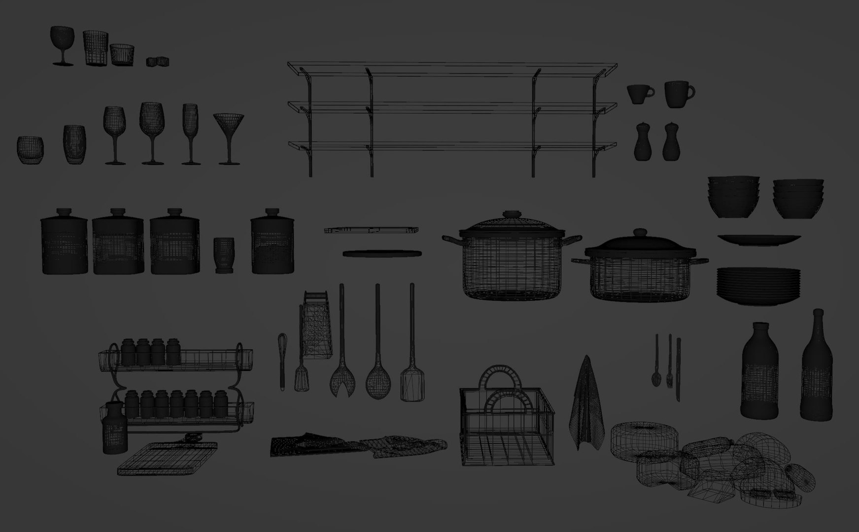 3D Kitchen Asset Pack - TurboSquid 1878607