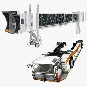 3D jetway towing tractor model