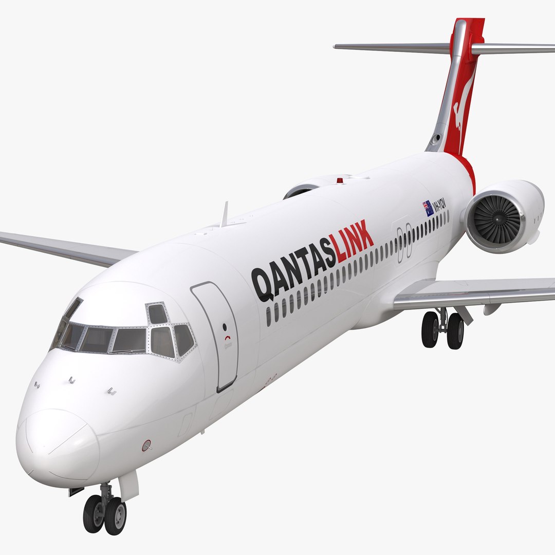 Boeing 717-200 Qantas Airways 3D model preview