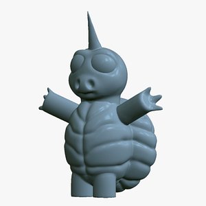 3D Unicorn Turtle