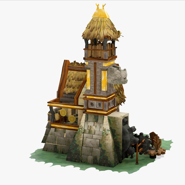 3D CASTLE Archery TOWER WAR MEDIEVAL MIDDLE AGES PEASANT KING