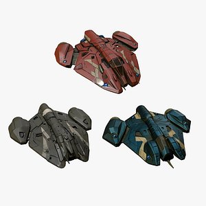 3D Fighter Spacecrafts Collection model
