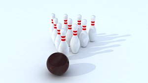 Bowling Strike 3d Model Animated