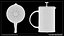 coffee plunger french press 3D