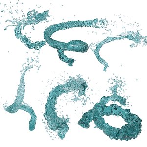 3D model 6 Water Splash Vol 6