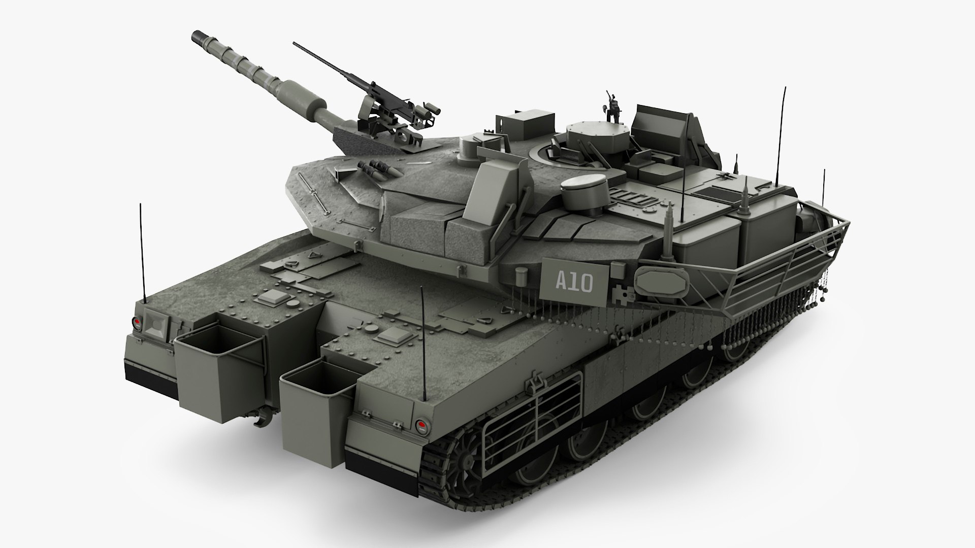Israeli Tank Merkava 5 Olive Rigged 3D Model - TurboSquid 2290775
