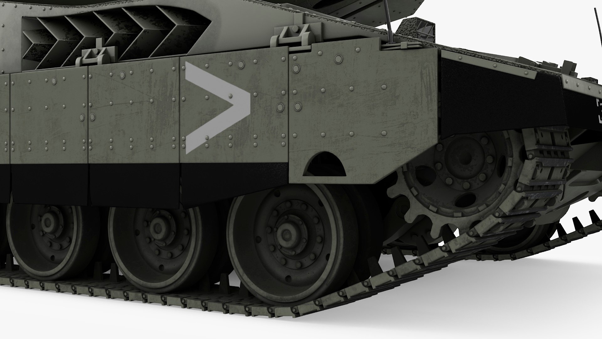 Israeli Tank Merkava 5 Olive Rigged 3D Model - TurboSquid 2290775