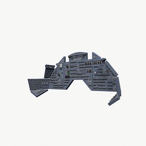 3D model Apollo 12 command module control panel