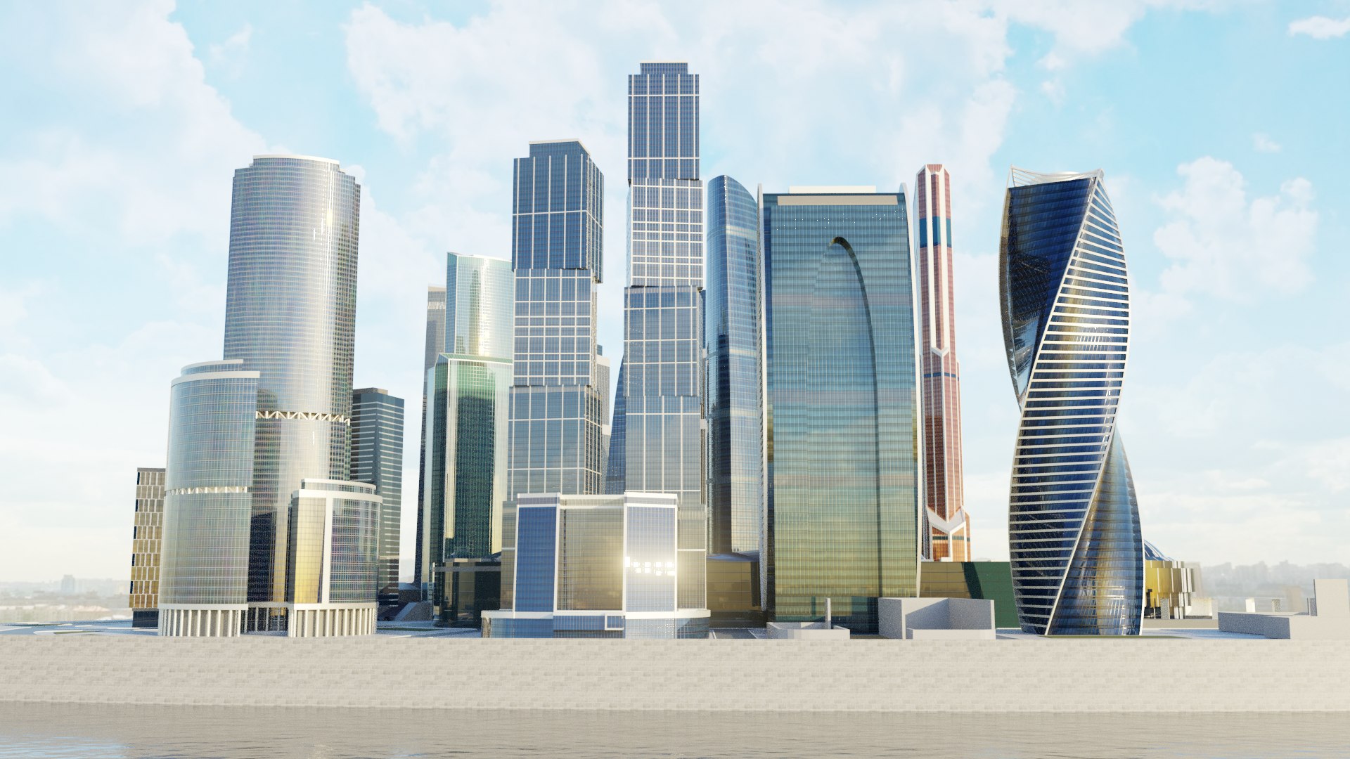 3d Moscow City Turbosquid 1792366