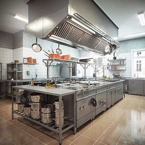 Commercial Kitchen 3D model