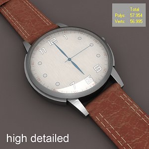 watch modeled 3d model