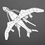 3d model alien space fighter